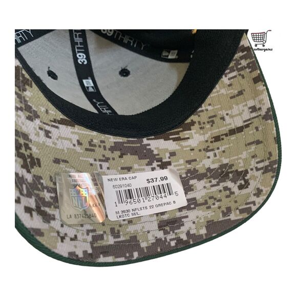 New Era 39THIRTY Sz M/L NFL Green Bay Packers Salute to Service Flexfit Hat Cap - Picture 9 of 9